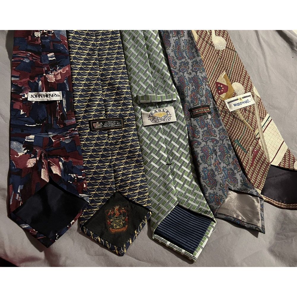 Lot Of 5 Ties Henry, Eagle, Coburne Square,‎ Paolo, Woodward C8